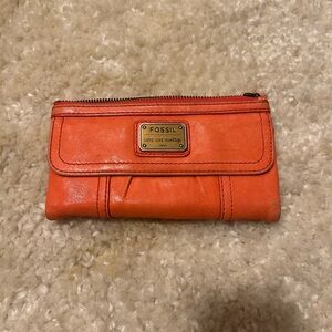 Fossil Women's Orange Wallet